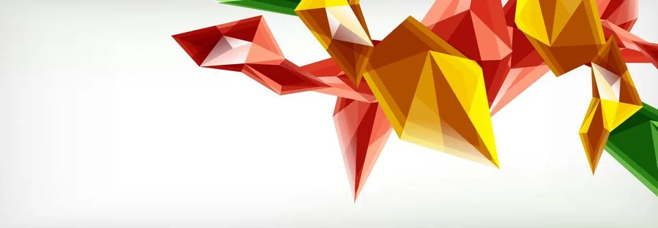 Vector 3d triangles and pyramids abstract background for business or technology Illustrazione stock