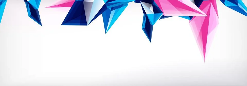 Vector 3d triangles and pyramids abstract background for business or technology Stock Illustration