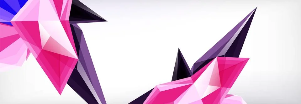 Vector 3d triangles and pyramids abstract background for business or technology イラスト素材