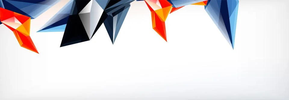 Vector 3d triangles and pyramids abstract background for business or technology Stock Illustration