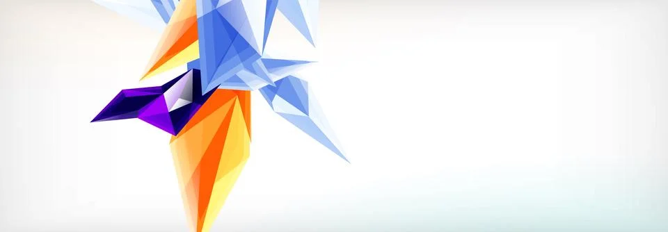 Vector 3d triangles and pyramids abstract background for business or technology Stock Illustration