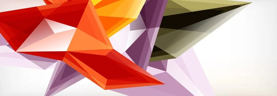 Vector 3d triangles and pyramids abstract background for business or technology Illustrazione stock