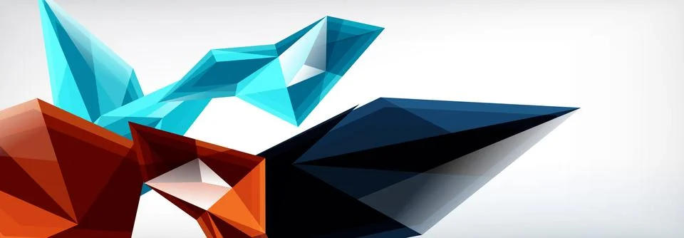 Vector 3d triangles and pyramids abstract background for business or technology イラスト素材