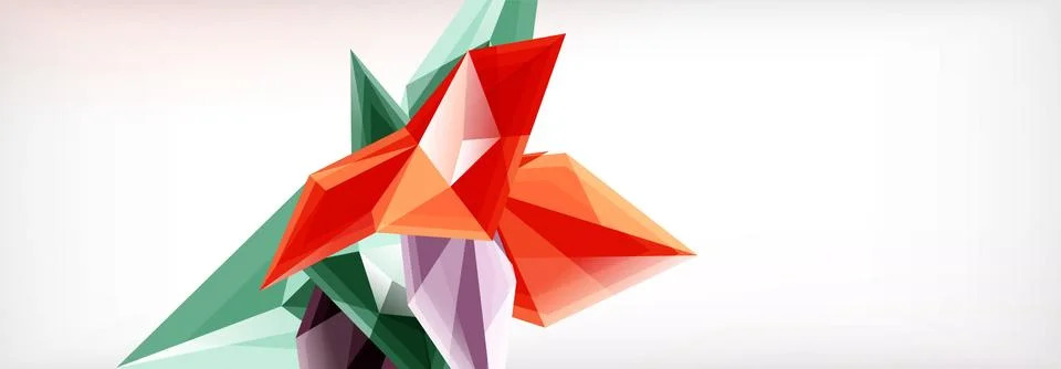 Vector 3d triangles and pyramids abstract background for business or technology Stock Illustration