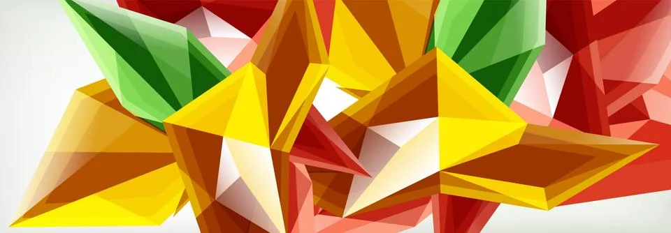 Vector 3d triangles and pyramids abstract background for business or technology Stock Illustration
