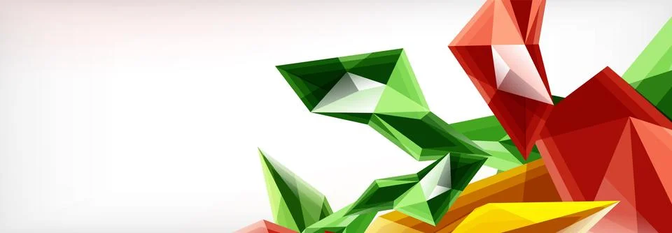 Vector 3d triangles and pyramids abstract background for business or technology Stock Illustration