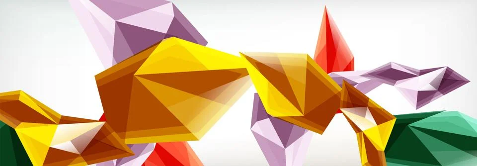 Vector 3d triangles and pyramids abstract background for business or technology Stockillustratie