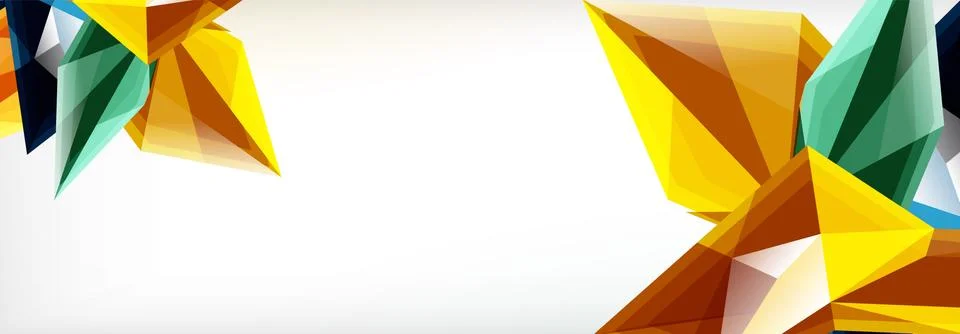 Vector 3d triangles and pyramids abstract background for business or technology Stock Illustration