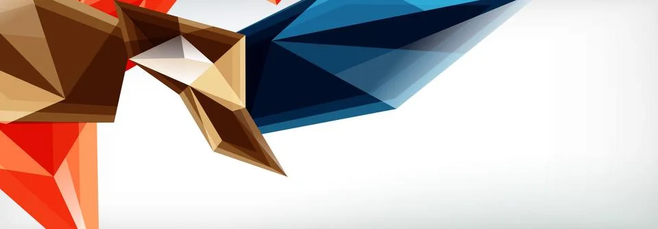 Vector 3d triangles and pyramids abstract background for business or technology Illustrazione stock