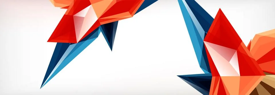 Vector 3d triangles and pyramids abstract background for business or technology Illustrazione stock