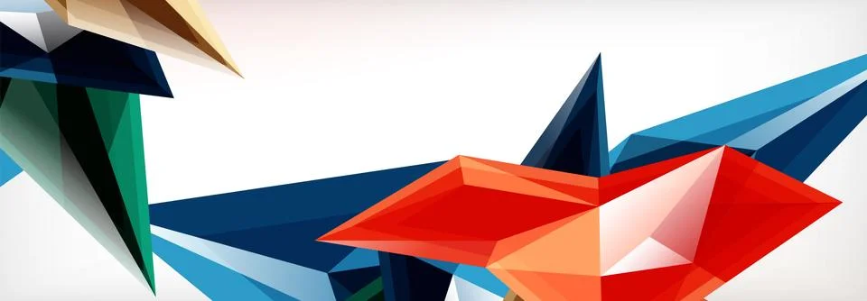 Vector 3d triangles and pyramids abstract background for business or technology 스톡 일러스트