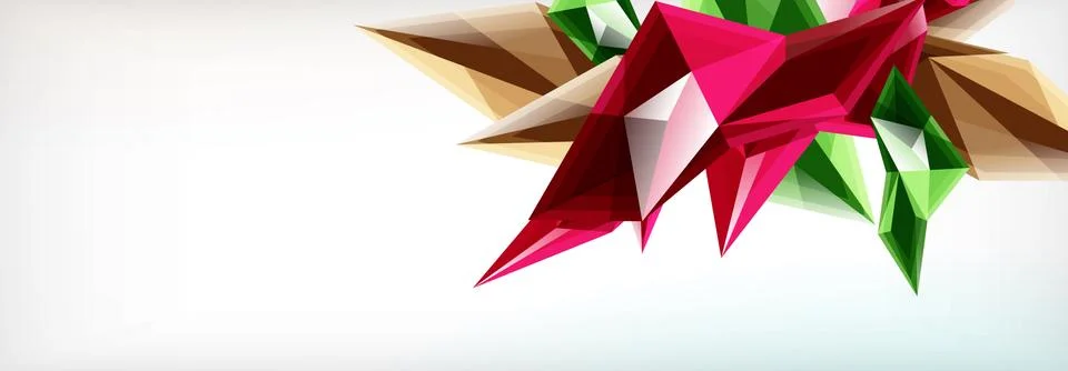 Vector 3d triangles and pyramids abstract background for business or technology Stockillustratie