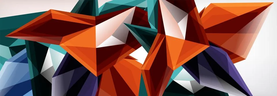 Vector 3d triangles and pyramids abstract background for business or technology イラスト素材