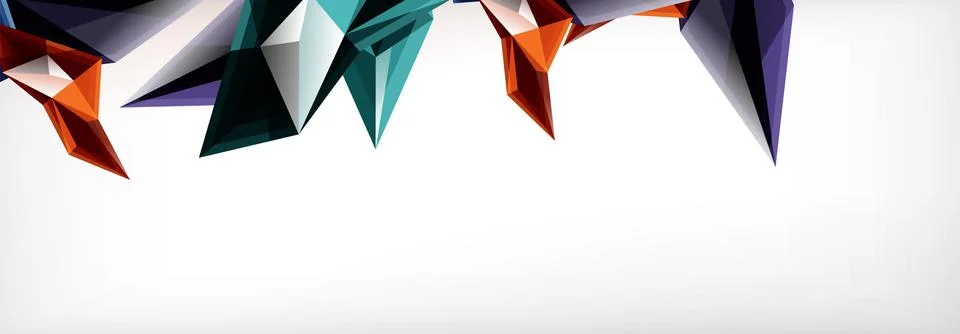 Vector 3d triangles and pyramids abstract background for business or technology Stock Illustration