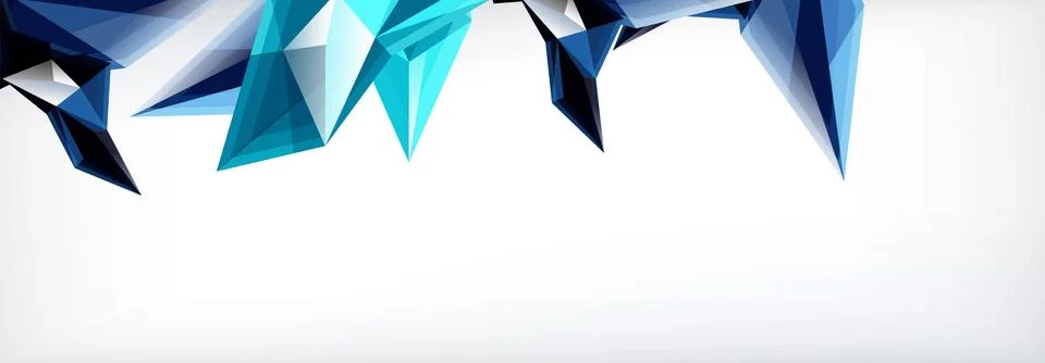 Vector 3d triangles and pyramids abstract background for business or technology Stock Illustration