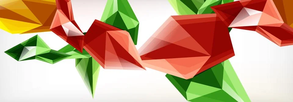 Vector 3d triangles and pyramids abstract background for business or technology Stockillustratie