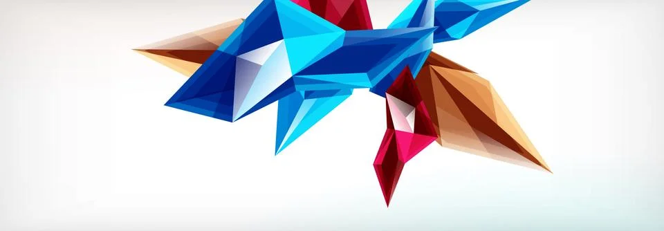 Vector 3d triangles and pyramids abstract background for business or technology 스톡 일러스트