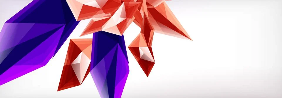 Vector 3d triangles and pyramids abstract background for business or technology Stock Illustration