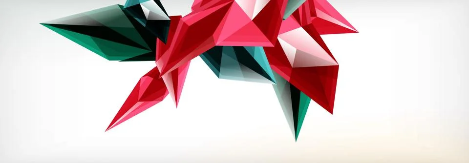 Vector 3d triangles and pyramids abstract background for business or technology Stock Illustration
