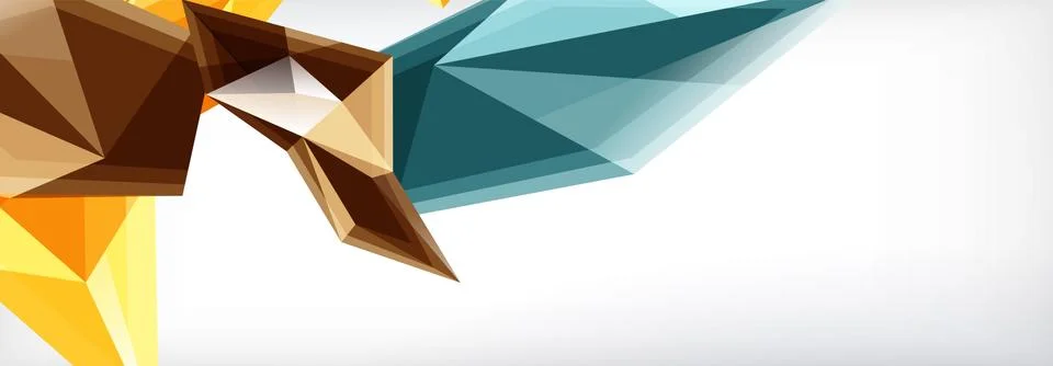 Vector 3d triangles and pyramids abstract background for business or technology Illustrazione stock