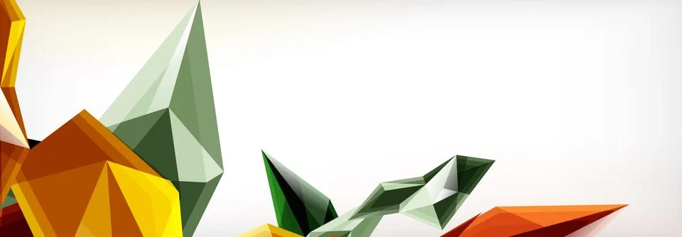 Vector 3d triangles and pyramids abstract background for business or technology Stock Illustration
