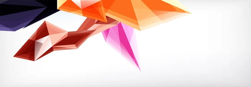 Vector 3d triangles and pyramids abstract background for business or technology Illustrazione stock