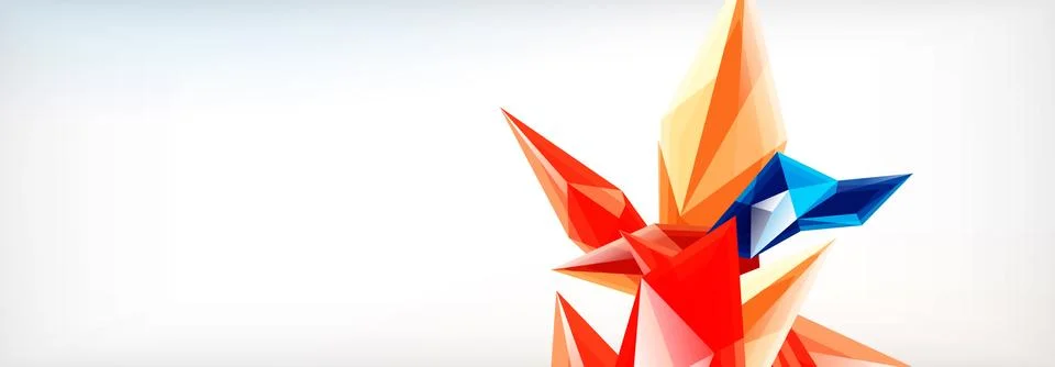 Vector 3d triangles and pyramids abstract background for business or technology Stock Illustration