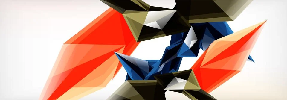 Vector 3d triangles and pyramids abstract background for business or technology イラスト素材