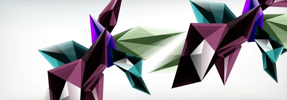 Vector 3d triangles and pyramids abstract background for business or technology イラスト素材