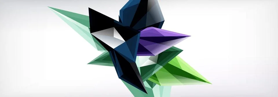 Vector 3d triangles and pyramids abstract background for business or technology イラスト素材
