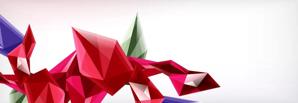 Vector 3d triangles and pyramids abstract background for business or technology Stock Illustration