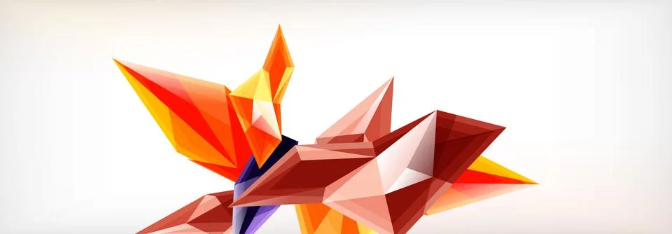 Vector 3d triangles and pyramids abstract background for business or technology Stock Illustration