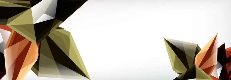 Vector 3d triangles and pyramids abstract background for business or technology Stock Illustration