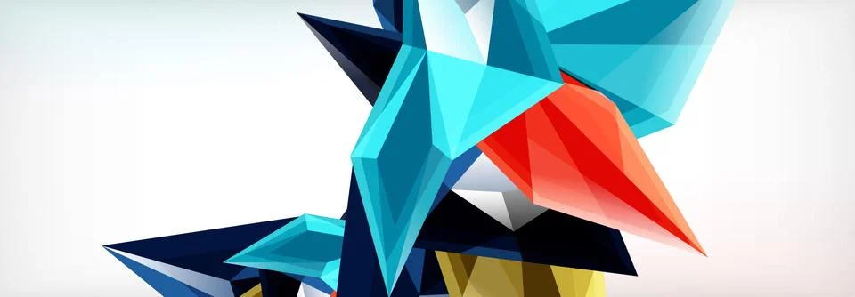 Vector 3d triangles and pyramids abstract background for business or technology イラスト素材