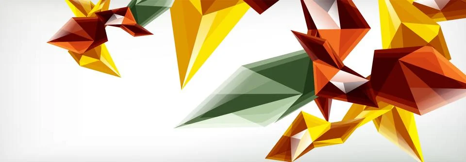 Vector 3d triangles and pyramids abstract background for business or technology Stock Illustration