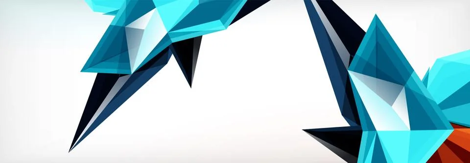 Vector 3d triangles and pyramids abstract background for business or technology イラスト素材