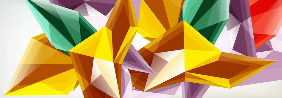 Vector 3d triangles and pyramids abstract background for business or technology Illustrazione stock