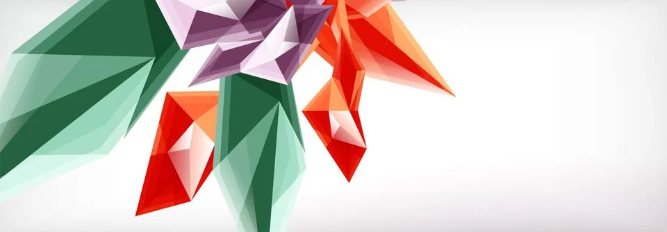 Vector 3d triangles and pyramids abstract background for business or technology Stock Illustration