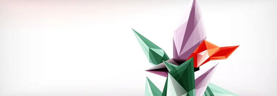 Vector 3d triangles and pyramids abstract background for business or technology Illustrazione stock