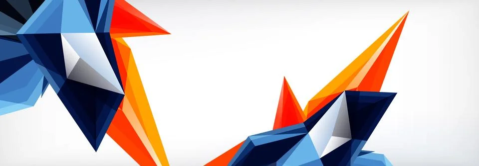 Vector 3d triangles and pyramids abstract background for business or technology イラスト素材