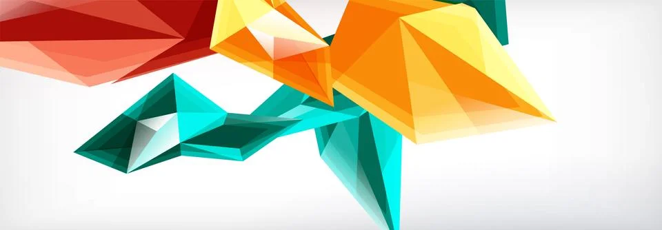 Vector 3d triangles and pyramids abstract background for business or technology Stockillustratie