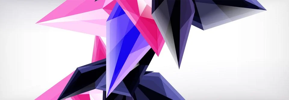 Vector 3d triangles and pyramids abstract background for business or technology 스톡 일러스트