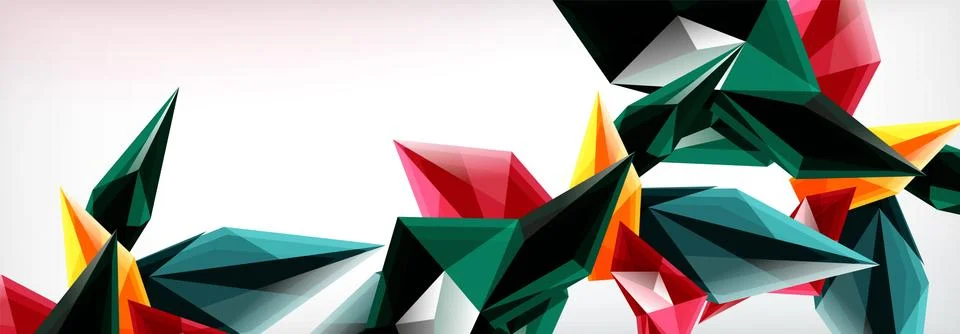 Vector 3d triangles and pyramids abstract background for business or technology イラスト素材