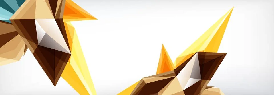 Vector 3d triangles and pyramids abstract background for business or technology Stock Illustration
