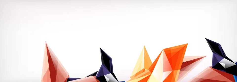 Vector 3d triangles and pyramids abstract background for business or technology イラスト素材
