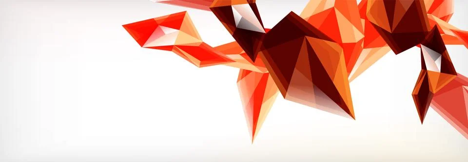 Vector 3d triangles and pyramids abstract background for business or technology Ilustração Stock