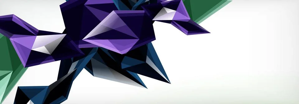 Vector 3d triangles and pyramids abstract background for business or technology Stock Illustration