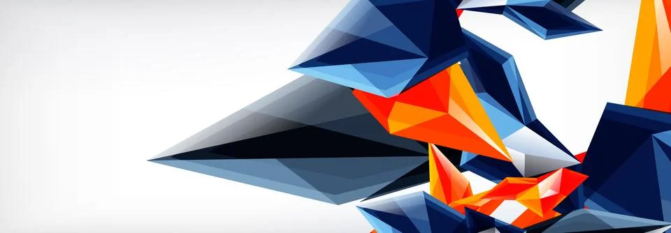 Vector 3d triangles and pyramids abstract background for business or technology Illustrazione stock