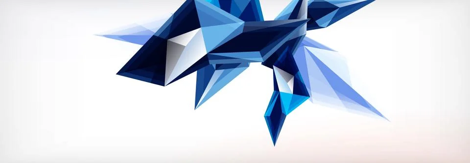 Vector 3d triangles and pyramids abstract background for business or technology Stockillustratie