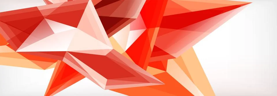 Vector 3d triangles and pyramids abstract background for business or technology Stockillustratie